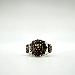Sterling Silver Lion Ring
